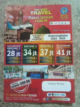 The best travel paket umrah 1446 H.