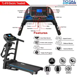 Treadmill elektrik tipe tl 619 biru