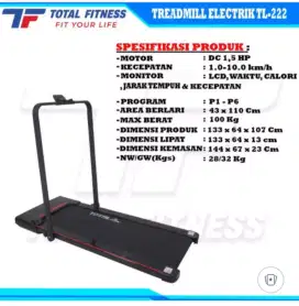 Alat fitness treadmill elektrik tipe tl 222