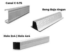 Holo galvallum galvalum baja ringan 2x4 4x4 reng canal ready