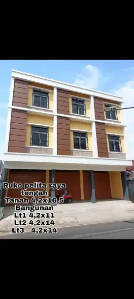 Dijual ruko jl pelita raya tengah Monginsidi baru dekat veteran