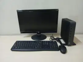 PC mini irit listrik full set hp T620Ram 4 gb SSD 120 gb wifi