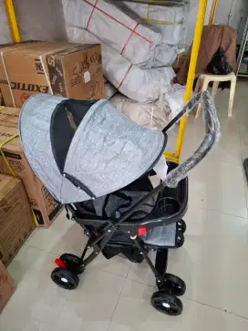 BABY STROLLER SPACEBABY SB-214 ( WARNA ABU-ABU / GREY )