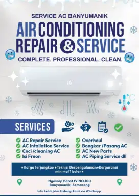 Servis AC ,Kulkas,Water heater Semarang banyumanik ungaran