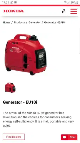 HONDA GENSET EU10i 1kVA 1000WATTS INVERTER BENSIN 50cc MADE IN JAPAN