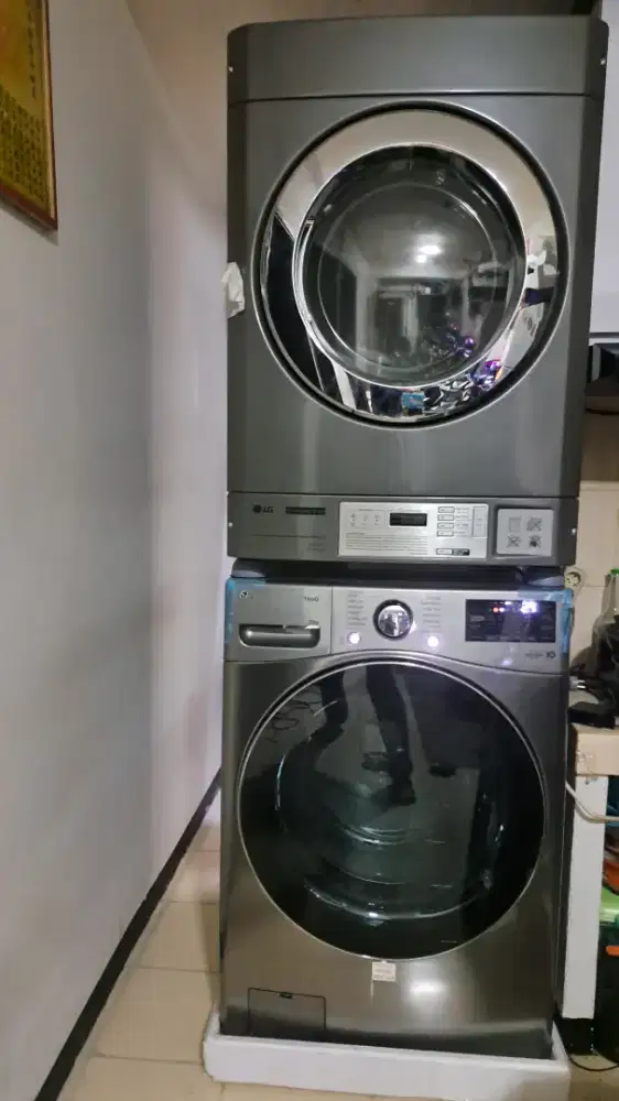 Mesin cuci laundry 20 kg f2720srv full stack dryer lg giant max 10kg