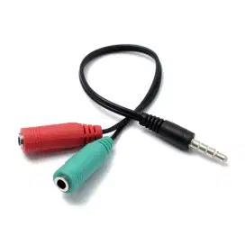 Spliter Kabel Audio Headset dan Microphone