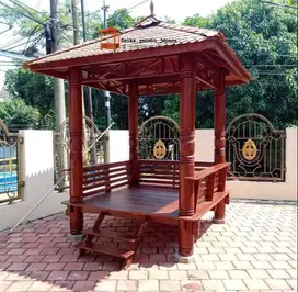 GAZEBO KAYU GLUGU MURAH DAN BERKUALITAS