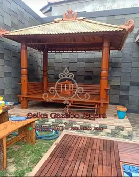 GAZEBO KAYU GLUGU/KELAPA