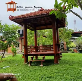 GAZEBO KAYU GLUGU MINIMALIS