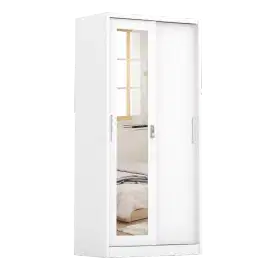 Lemari Pakaian 2 pintu besi modern minimalis 90 cm