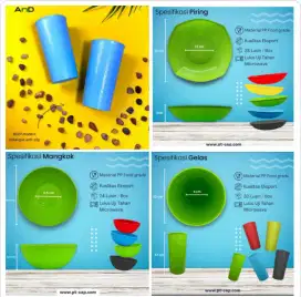 Piring Mangkok dan Gelas MURAH