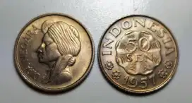 Koin Dipanegara 50 Sen Thn 1957