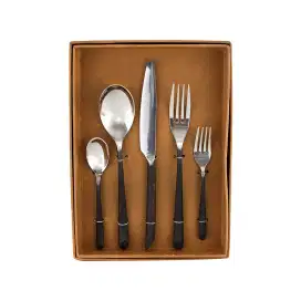 Palmerhaus Ridge Cutlery Set of 5 Black