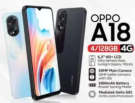 Oppo A18 4/128 baru bisa kredit syarat ktp