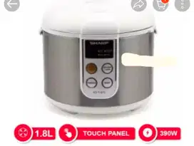 RICE COOKER SHARP KS-T18TL 1.8 LITER 4IN 1TOUCH PANEL