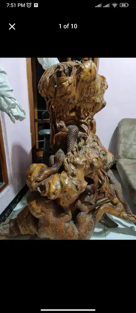 Patung hiasan motif hewan