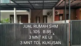 RUMAH TINGGAL DEKAT KAMPUS UI HANYA 3 MT DAN 3 MT DARI  TOL KUKUSAN