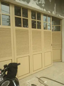 Pintu garasi wina geser lipat harga per daun pintu uk 260cm x 70cm COD