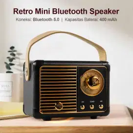 Mini Bluetooth Speaker Retro Classic Radio Portable 3W 