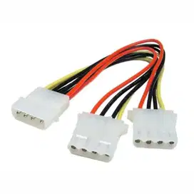 NEW Kabel Splitter Power Molex IDE 4 Pin Male To 2 Molex Female PSU PC