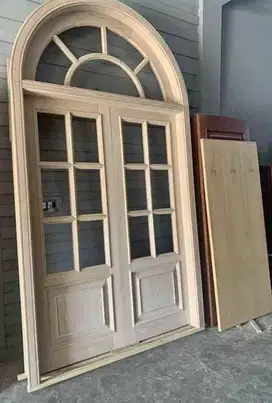 Pintu rumah minimalis kayu jati