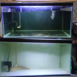 2 Aquarium tebal semua sisi 8 mm ( 76 x 38 x 39 ) Akuarium