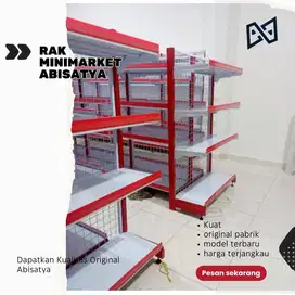 rak minimarket ekonomis 2 sisi 150cm standart untuk display toko