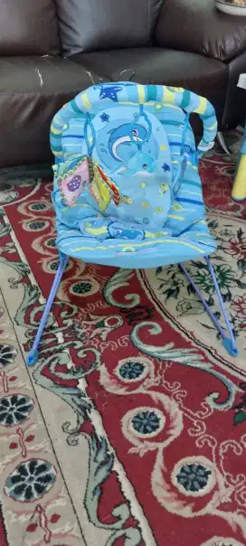 Buaian Anak - Labeille Baby Bouncer Blue Dolphin