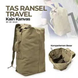 Tas Ransel Travel Kanvas 