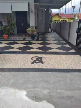 Carport garasi batu sikat