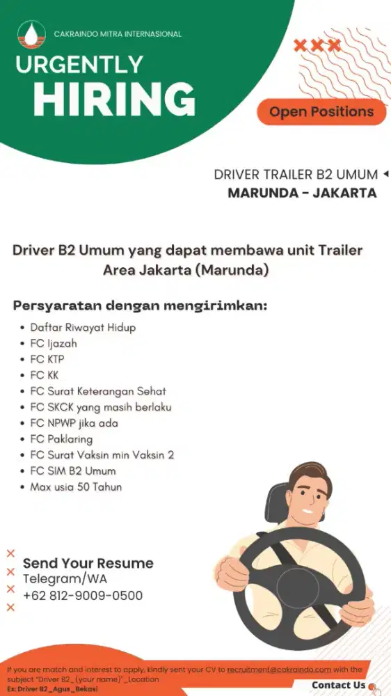 Mitra Driver Trailer BII Umum