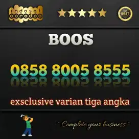 Nomor cantik exsclusive tiga angka minimalis berkarakter spesial BOOS