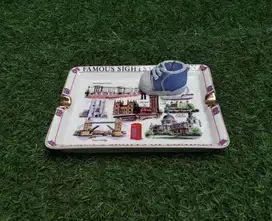 Asbak Keramik Pajang Merchandise London/Lilin Miniatur Sepatu