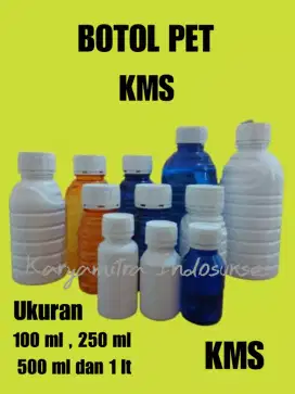 Botol Pupuk/Botol PET  ukuran 50 ml, 100 ml , 250 ml, 500 ml, 1 Lt