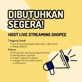 Dicari host live streaming