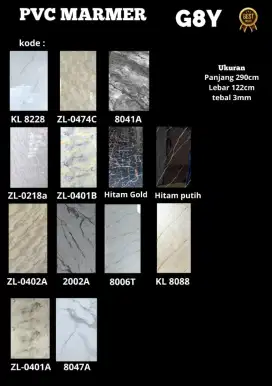 PVC MARBLE DINDING