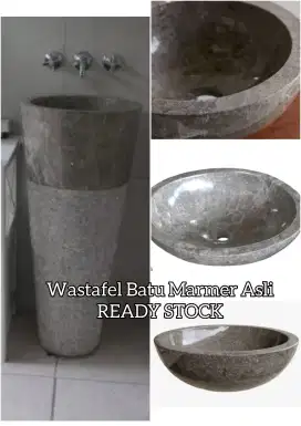 Wastafel Batu marmer asli