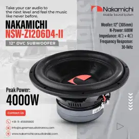 SUBwOOFER nakamichi 12inch DobelMagnet, Tipe Tinggi