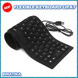 External USB Keyboard Fleksibel Karet Keyboard Laptop Komputer Lipat