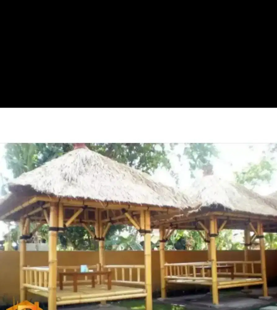 Saung bambu berbagai ukuran