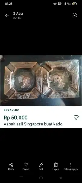 Asbak asli Made in Singapore