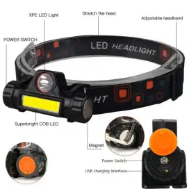 Headlamp led senter lampu kepala