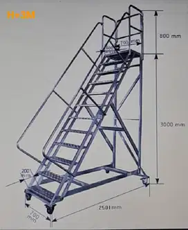 Tangga Platform Stair / Tangga Bandara / Tangga Gudang 1,2 Meter