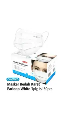 Masker bedah karet putih Onemed