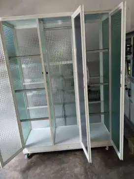 Jual lemari pakaian aluminium warna putih