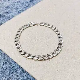 Gelang tangan stainless bagus pria keren gl120 simpel cocok di tangan