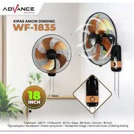 ADVANCE Kipas Angin Dinding Wall Fan 18 Inch Tornado Besi WF-1835