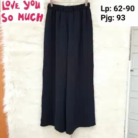 LOVE YOU SO MUCH Black Culottes Trousers Pants Kulot Wanita