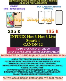 Touchscreen-Baterai-LCD Infinix Hot 8-Hot 8 Lite-Spark 4-Canon 12